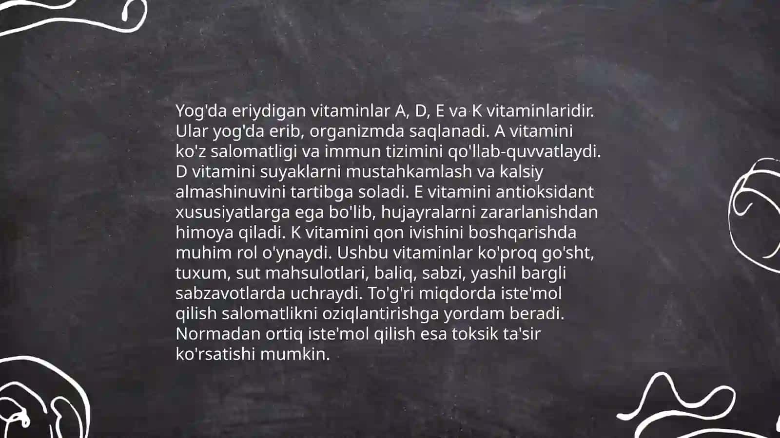 Vitaminlar kilasifikatsiyasi 4