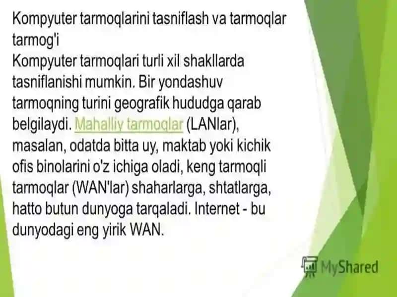 Kompyuter tarmoqlari. Tarmoqlarning texnik vositalari 4