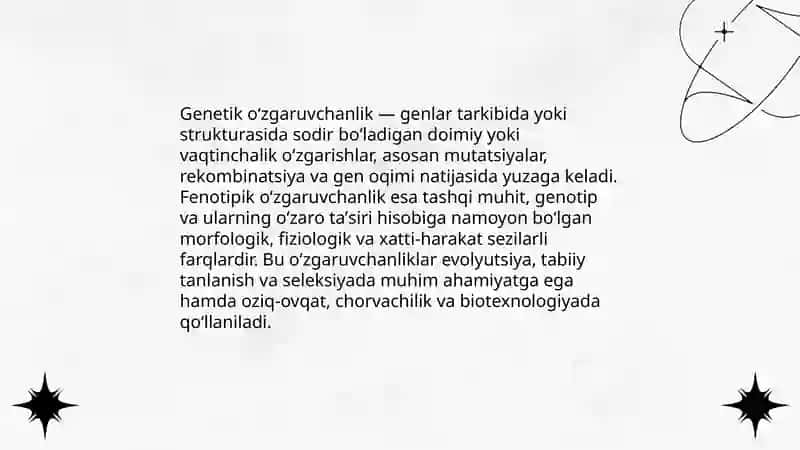 Oʻzgaruvchanlik va uning xillari 4