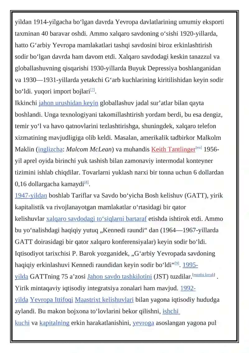 Globallashuv VA MANAVIYAT 4