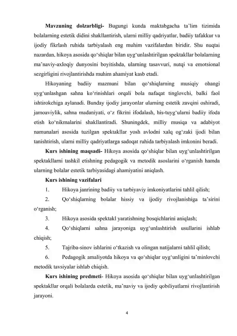 Hikoya asosida qo'shiqlar bilan uyg'unlashgan spektakl 4
