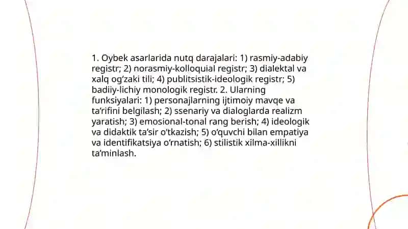 Oybek asarlari tilining sotsialingvistik tahlili 4