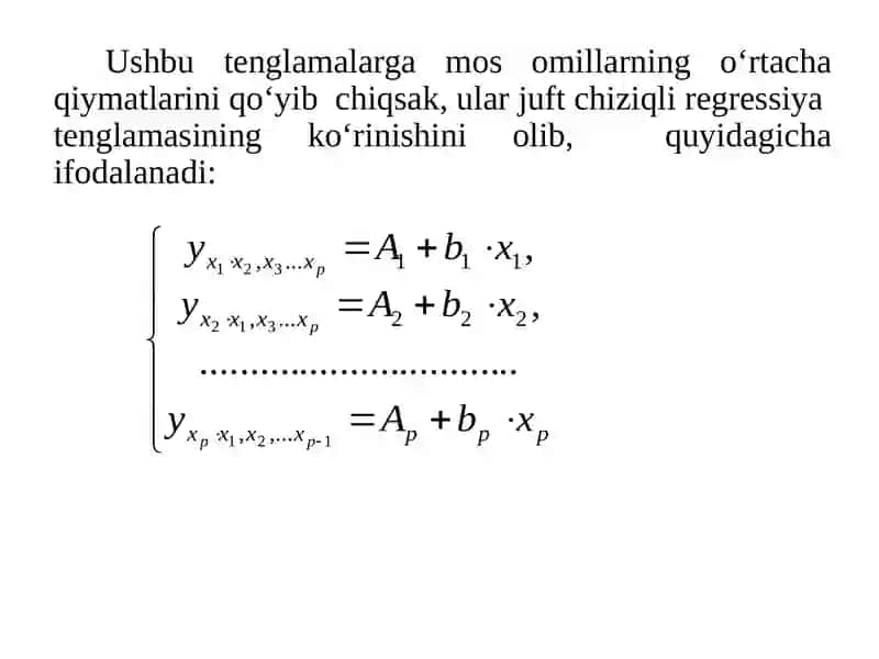 7-mavzu.Regressiyaning xususiy tenglamasi 4