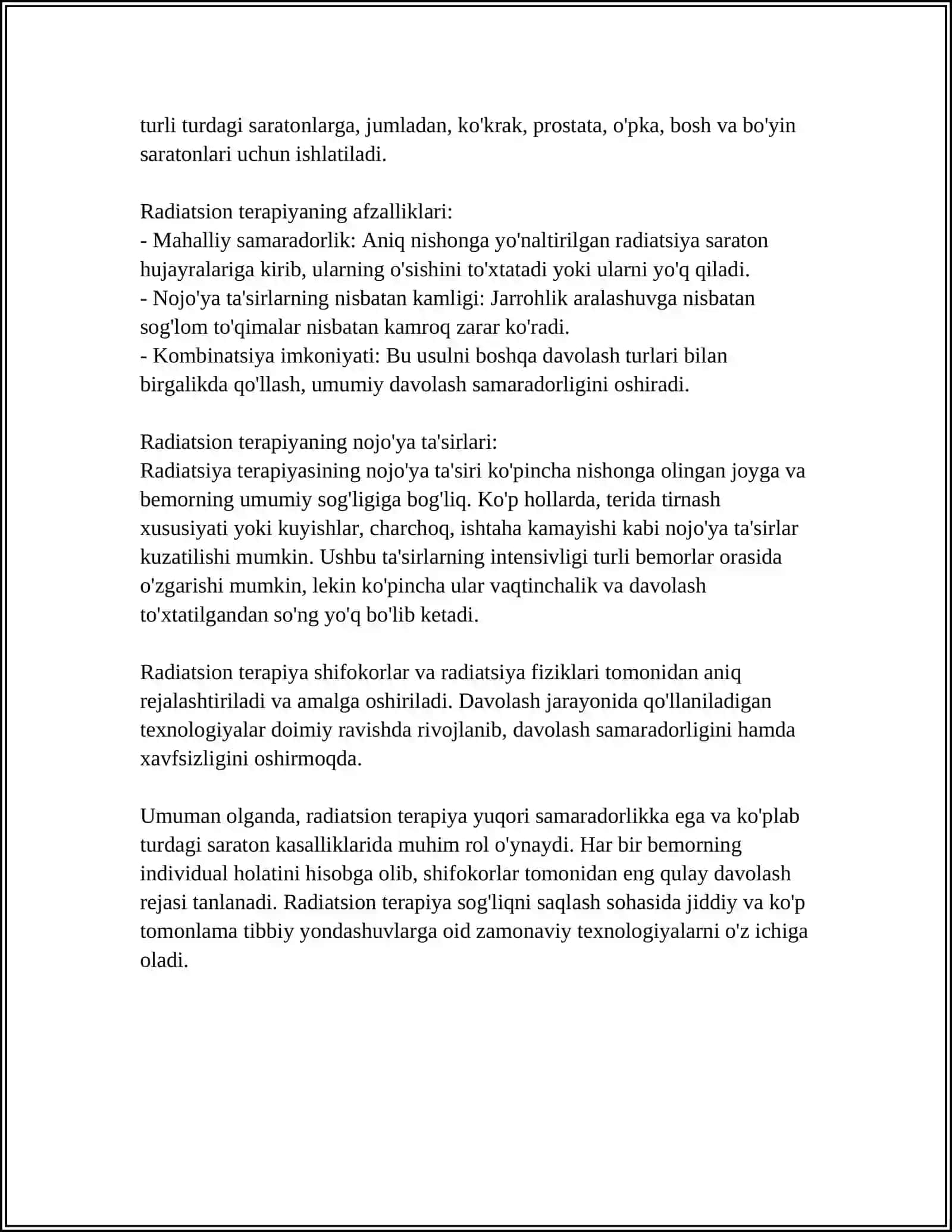 RADIATSION TERAPEVTIK TEXNIKA.NUR TERAPIYASI 4