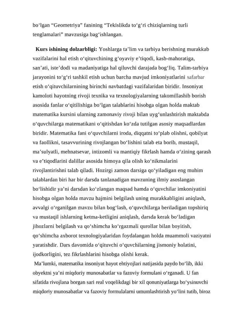 Tekislikda to‘g‘ri chiziqninng turli tenglamalari 4