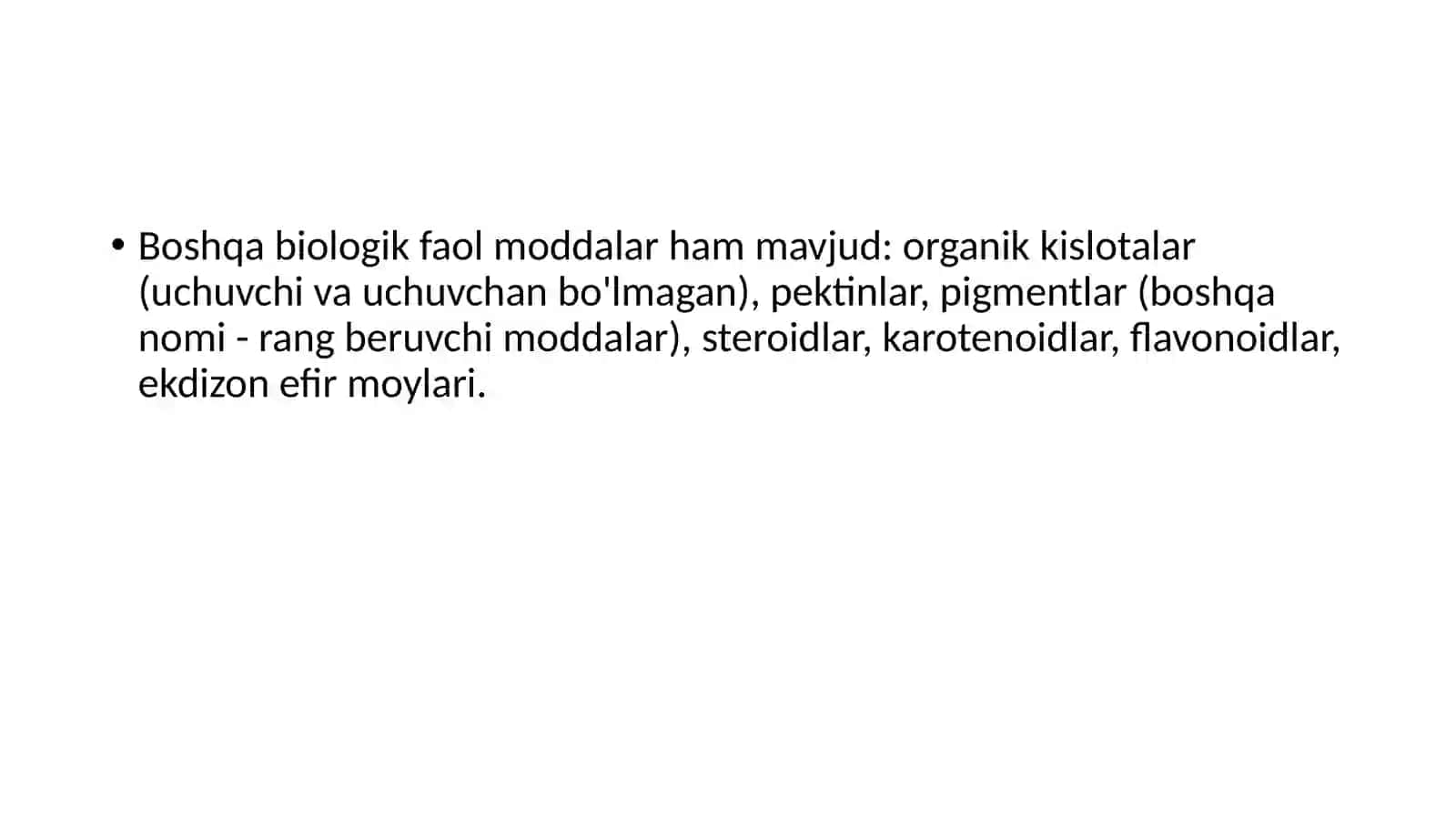 Biologik faol moddalar klassifikatsiyasi, tuzilishi va funksiyasi 4
