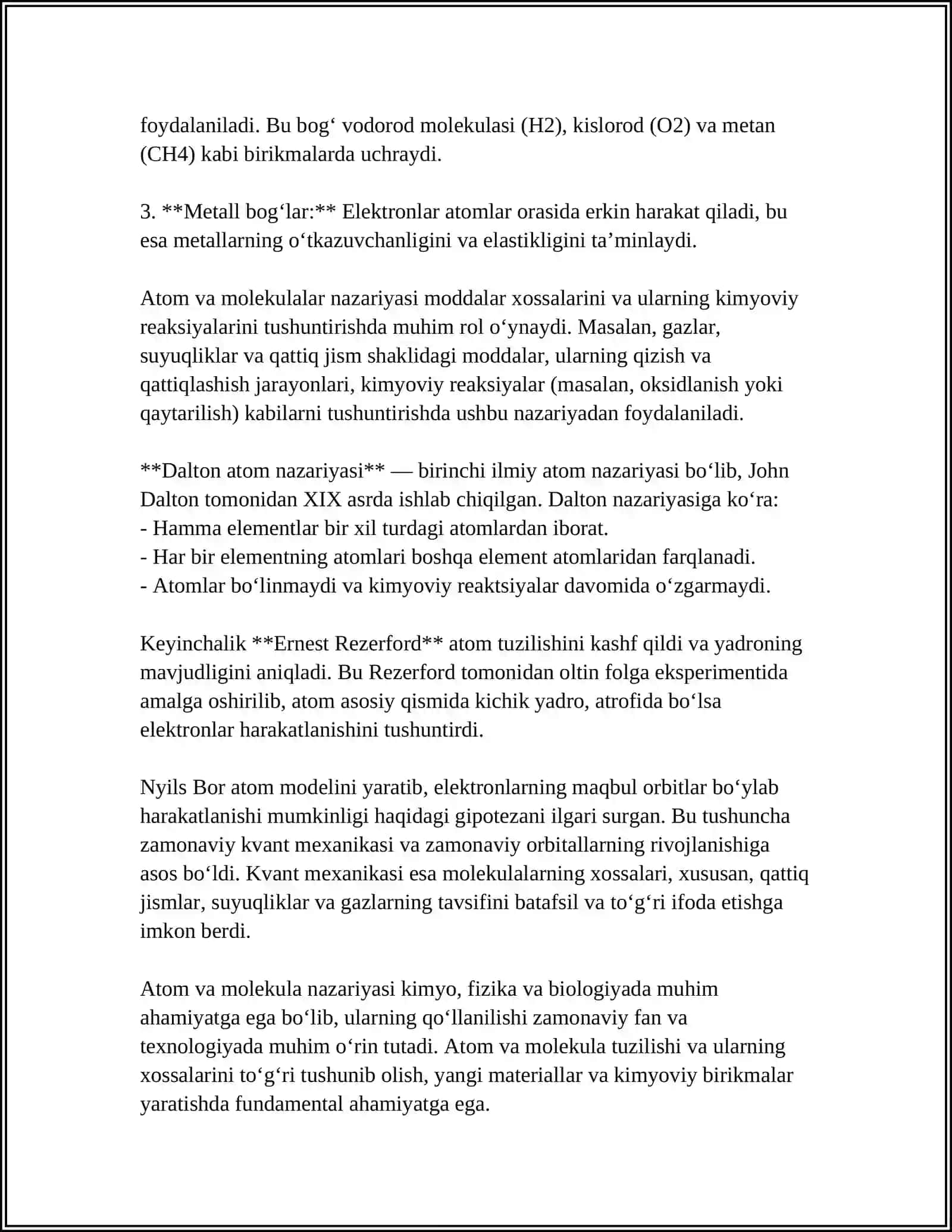 UMUMIY KIMYO MUSTAQIL TAʼLIM MAVZULARI 4