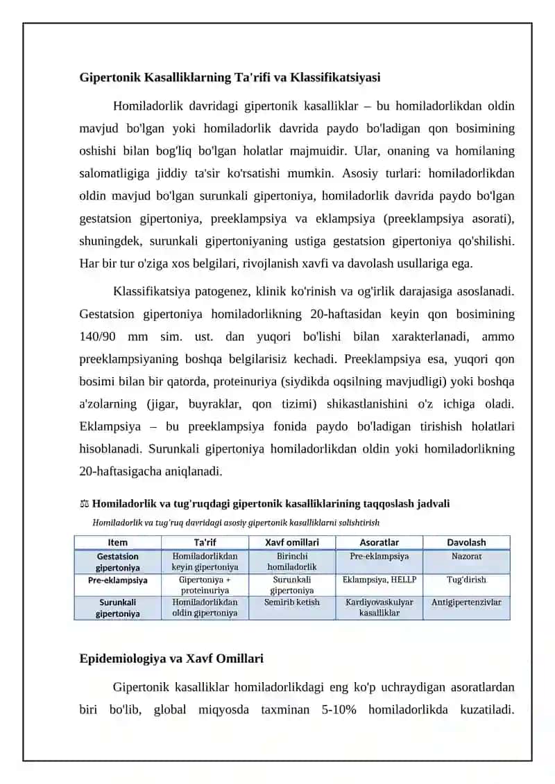 Homiladorlik va tug‘ruq davrida gipertenziv buzilishlar 4
