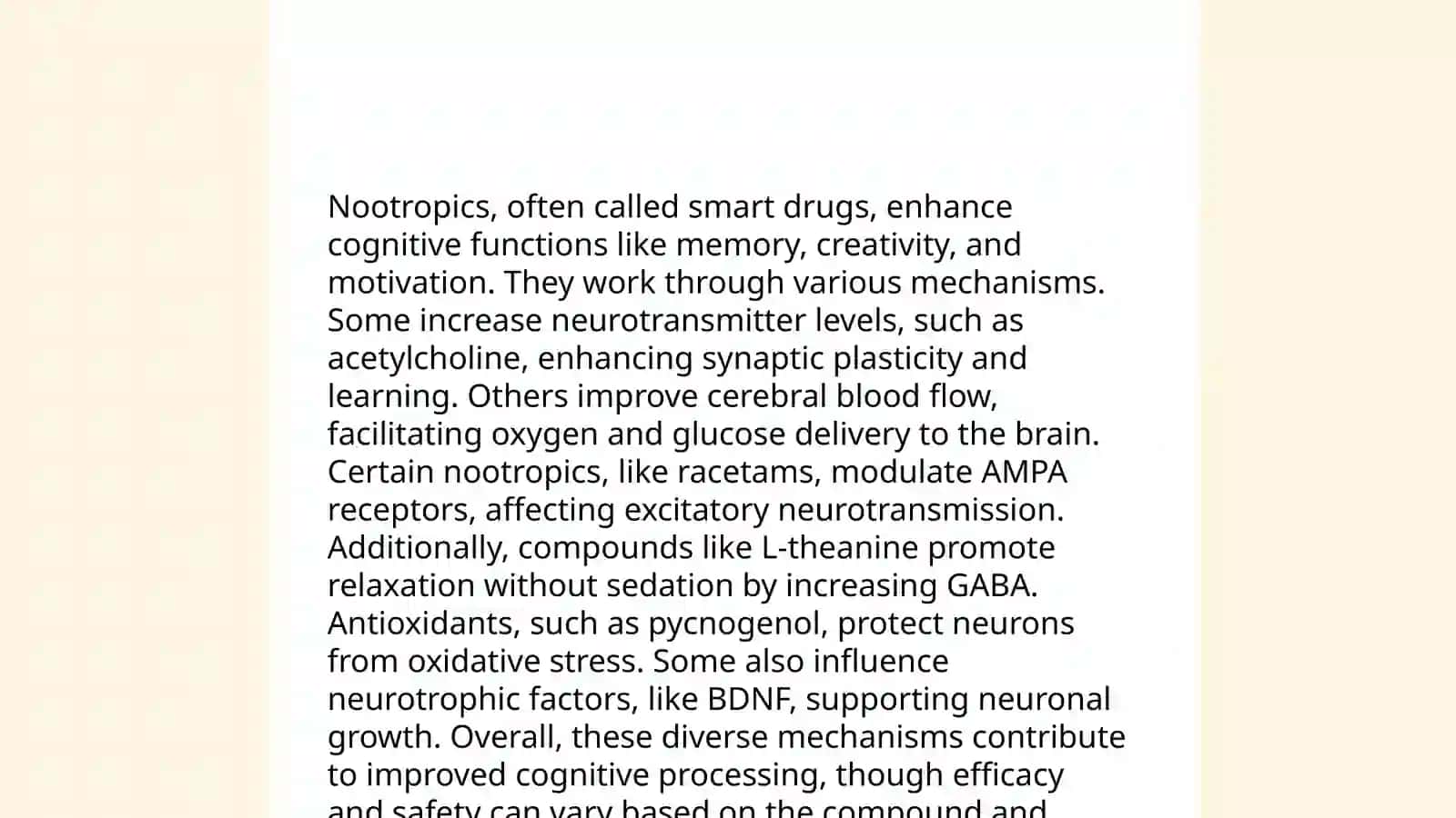 Nootropic Agents 4