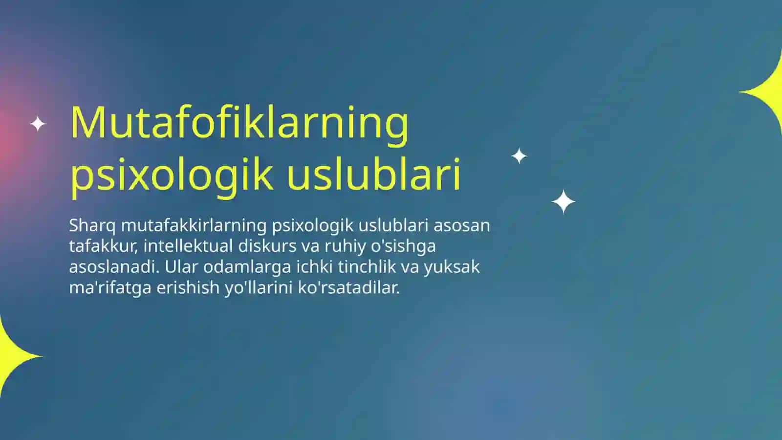 Sharq Mutaofakkirlarining Psixologik Qarashlari 4