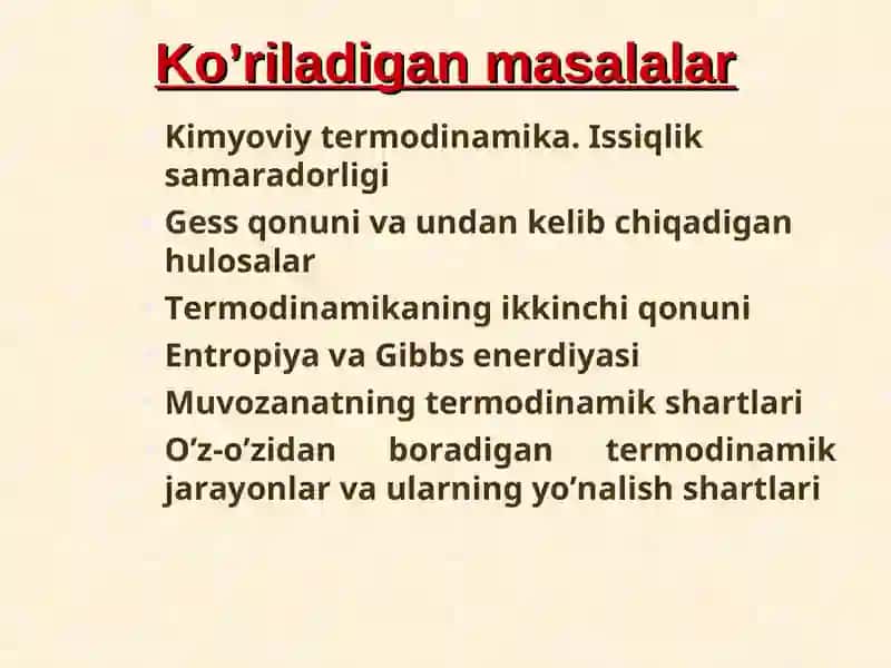 KIMYOVIY TERMODINAMIKA ASOSLARI 4