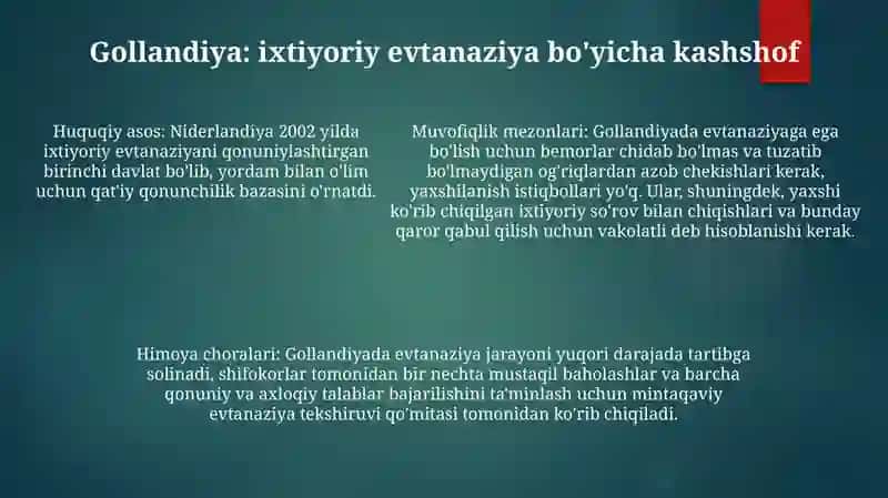 Evtanaziya Muommolari 4