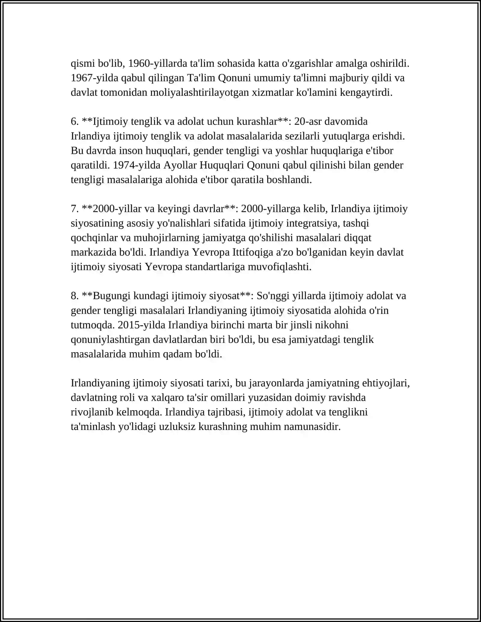 IRLANDIYADA IJTIMOIY SIYOSAT 4