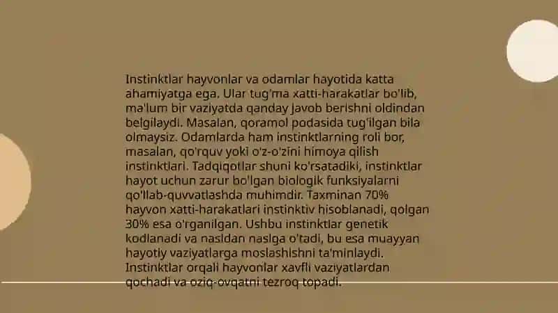 Hayvonlar psixik faoliyatining umumiy tasnifi 4