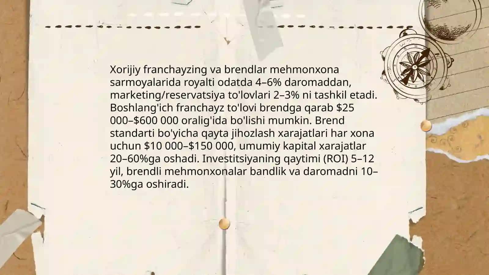 Mehmonxona sohasida xalqaro sarmoyalar 4