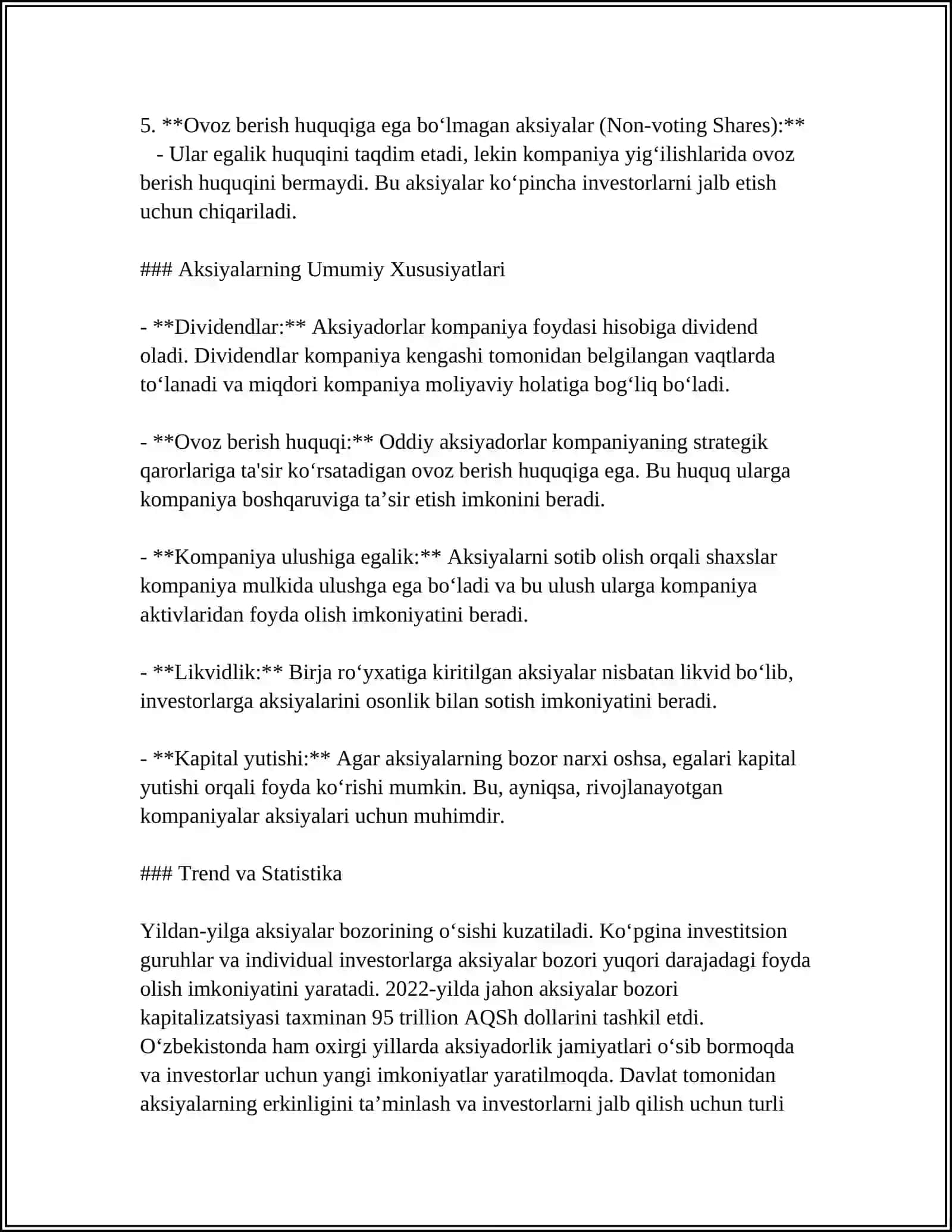 AKSIYALARGA MOLIYAVIY QO‘YILMALARNING HISOBI 4
