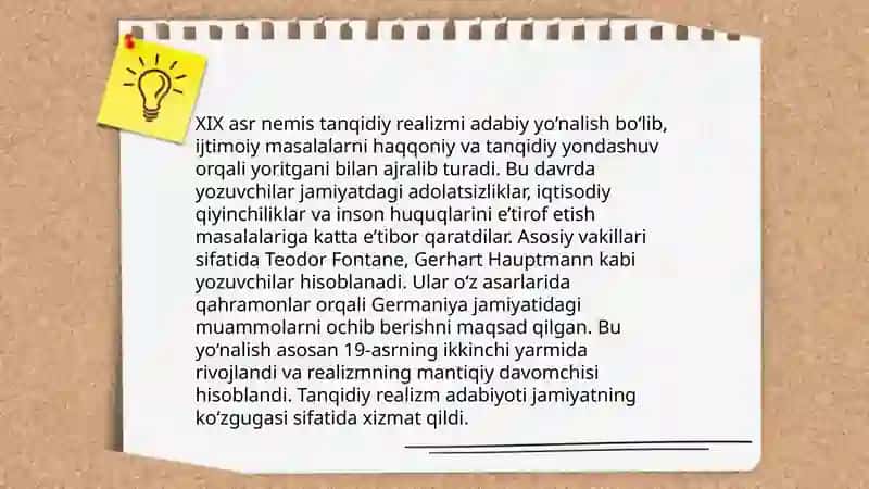 Nemis tanqidiy realizm adabiyoti 4