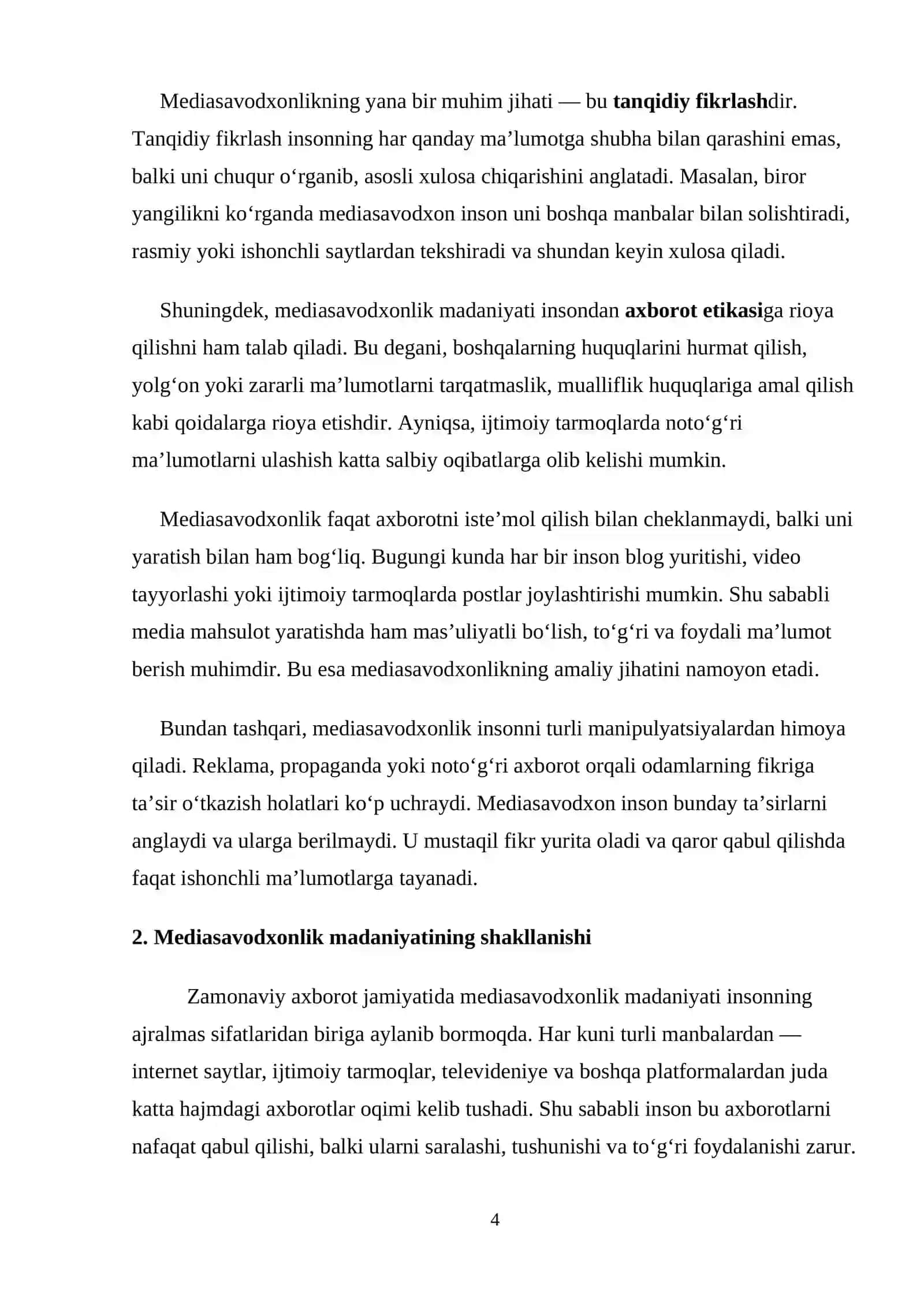 Mediasavodxonlik madaniyatining ta'limdagi roli 4