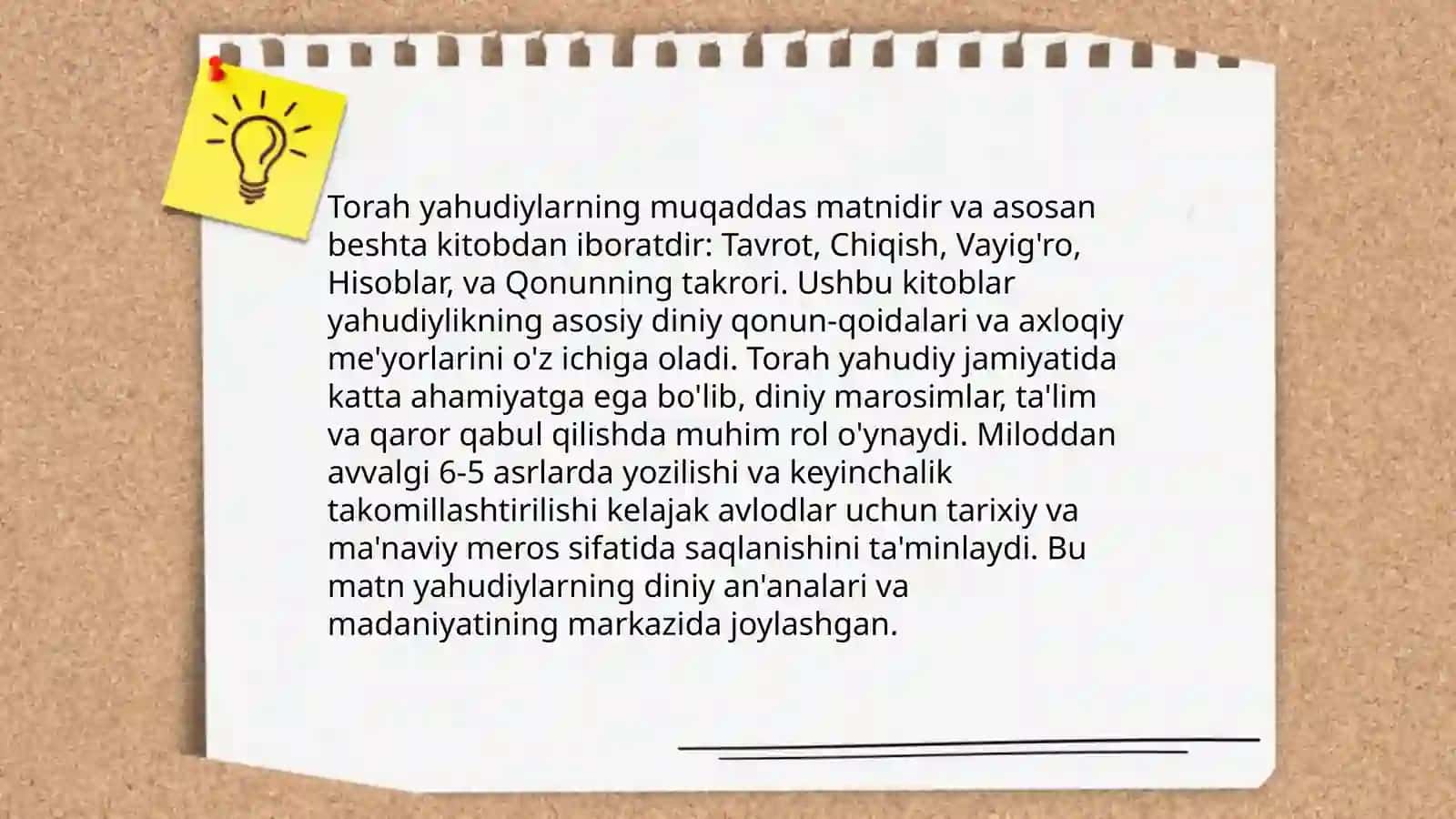 Yahudiylik din taʼlimoti anʼana va marosimlari 4