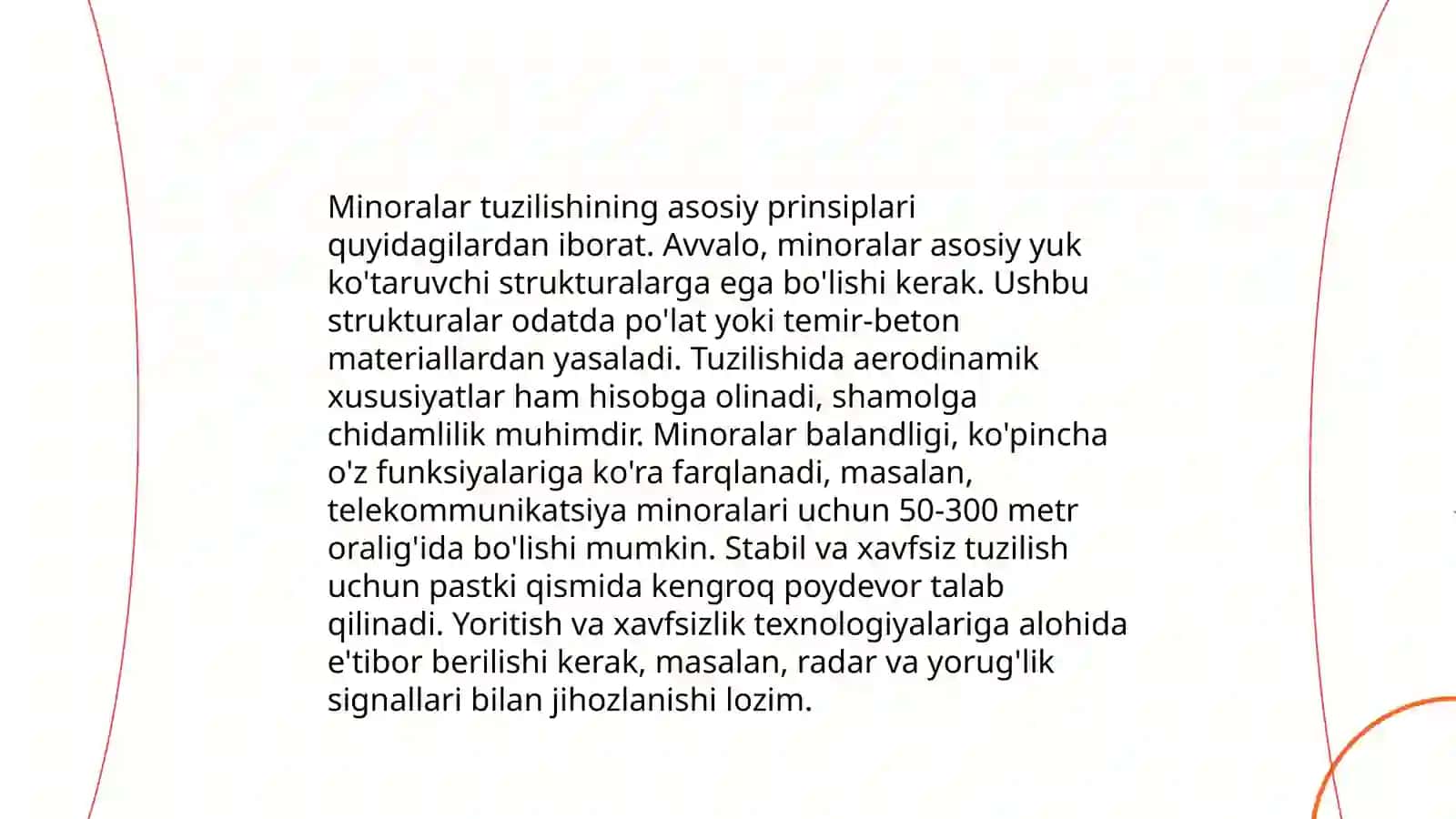 Suv ta'minoti tarmoqlaridagi sig'imlar va minoralarning tuzilishi va ishlash prinsiplari 4