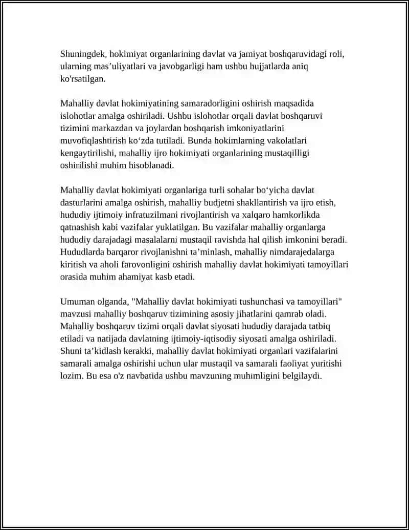 MAHALLIY DAVLAT HOKIMIYATI ASOSLARI 4