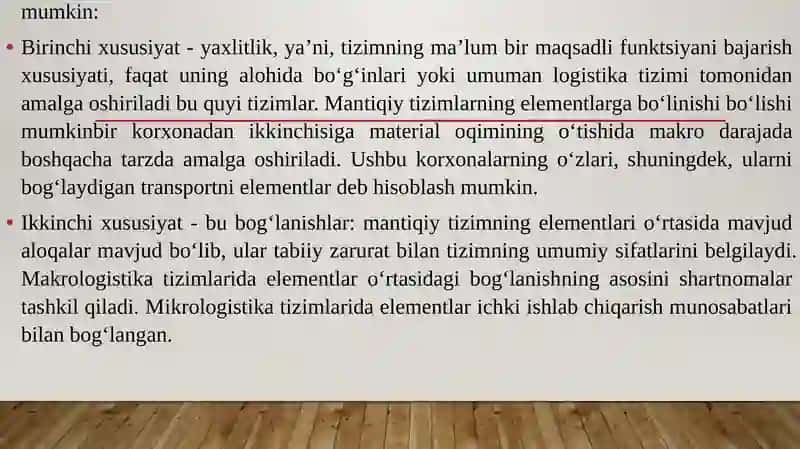 Logistik tizimlarning turlari va ularning xususiyatlari 4