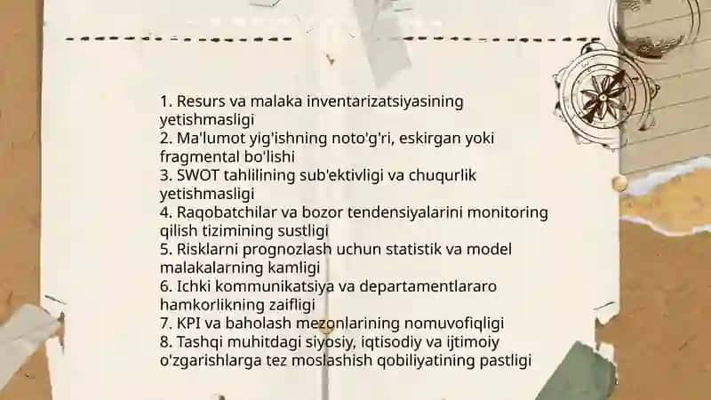 Korxonada strategik rejalashtirish muammolari 4