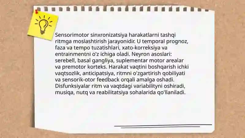 Vaqt, harakat va fazoni idrok qilish 4