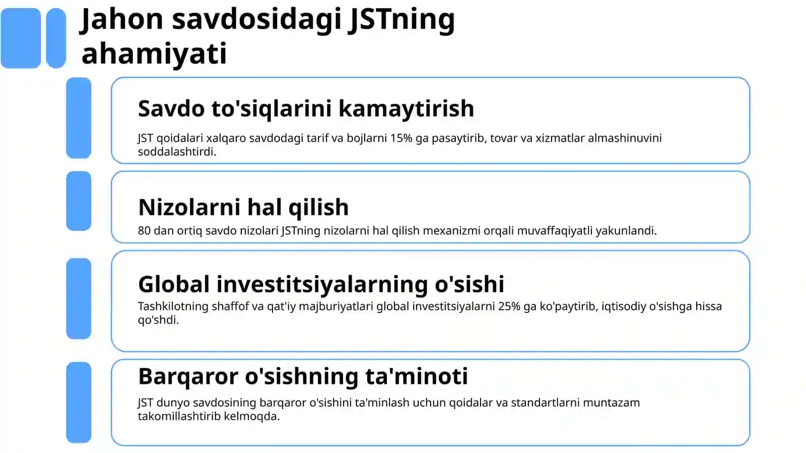 Jahon Savdo Tashkilotining Jahon Savdosidagi Roli va Vazifalari 4