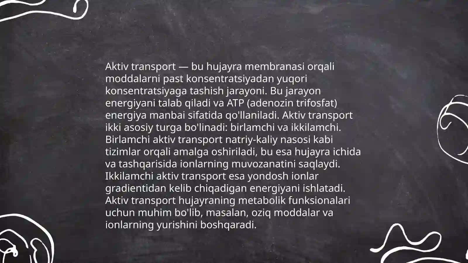 Membranalar orqali transport mexanizmi 4