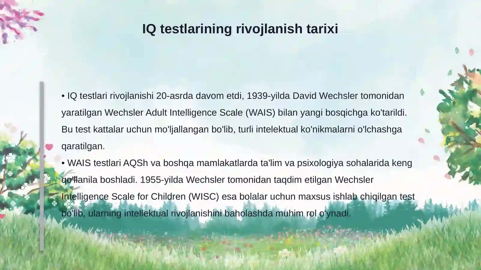 Intelek nazariyalari va IQ testlarining rivojlanishi 4