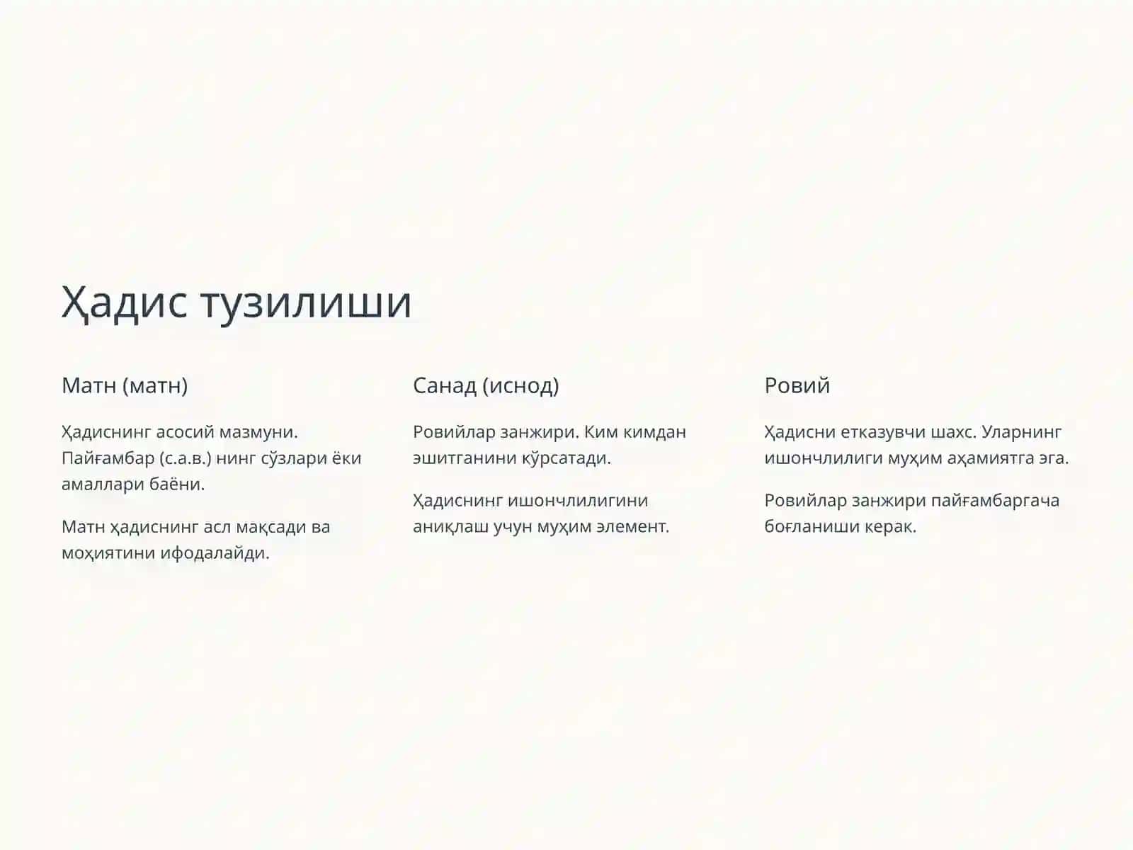 Ҳадис илмининг мазмуни 4