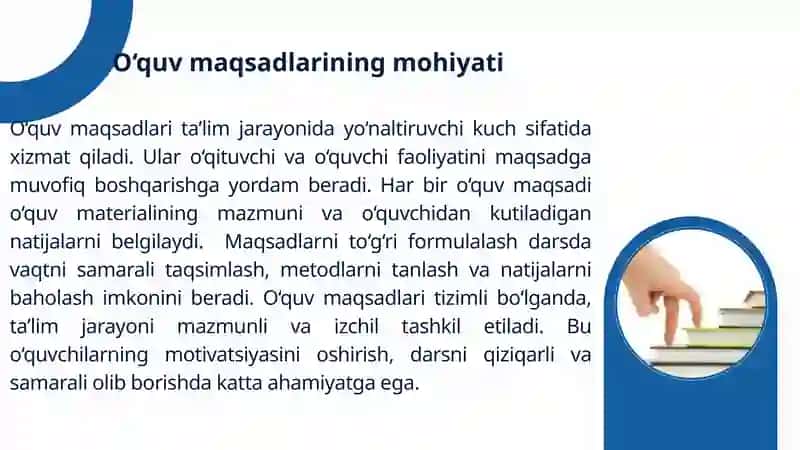 O‘quv maqsadlari va ularning turlari 4