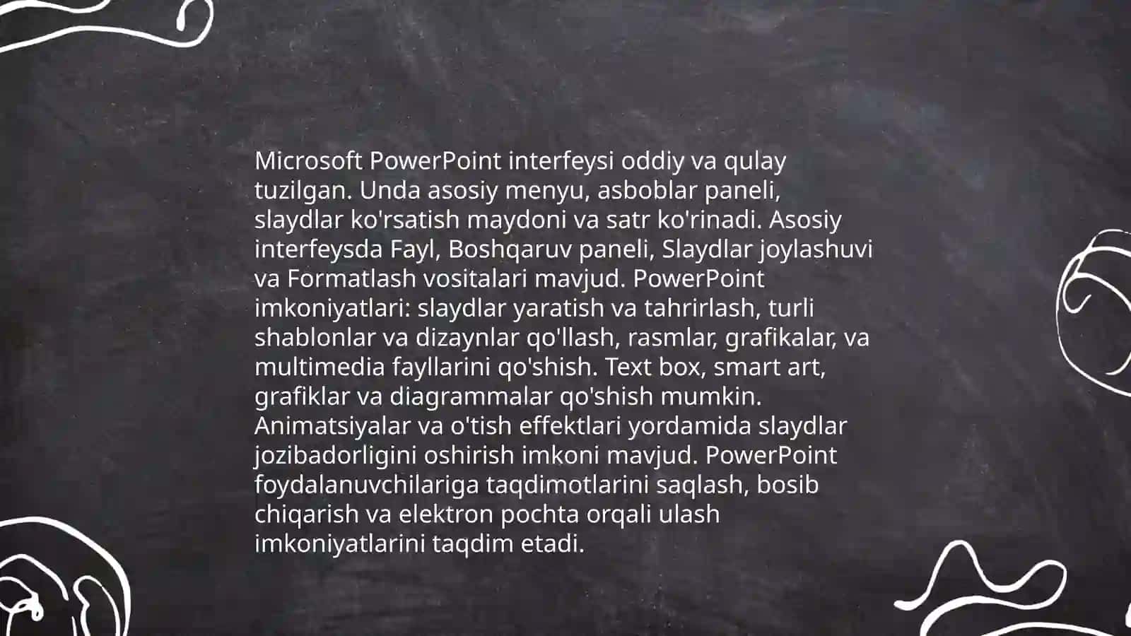MS Power Pointda taqdimot yaratishning asoslari 4