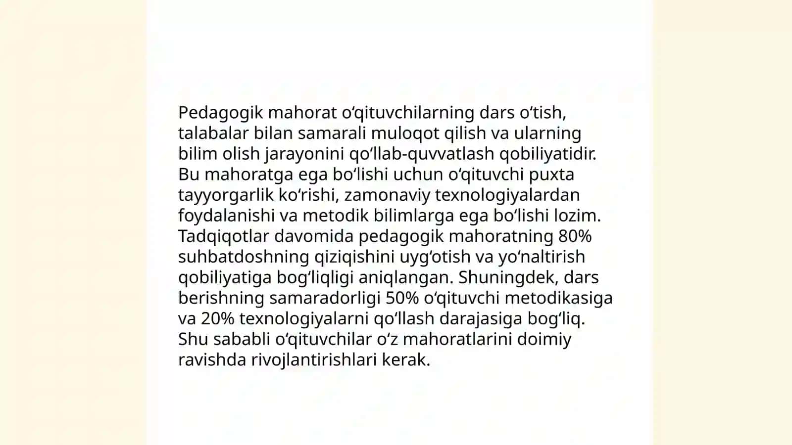 Tarbiyachining kasbiy va shaxsiy sifatlari 4