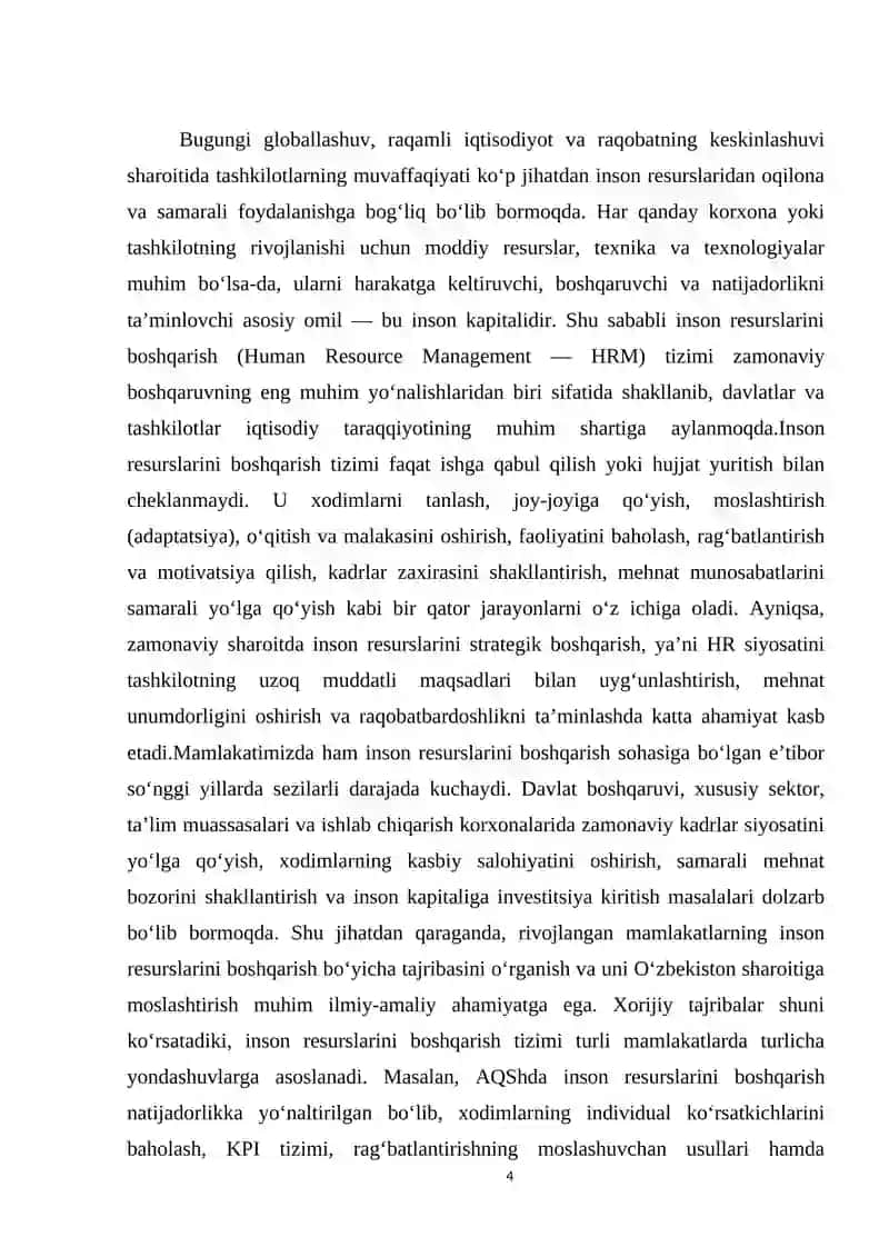 Inson resurslarini boshqarishning xorij tajribasi 4