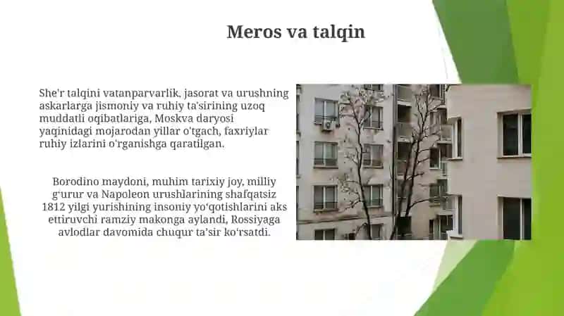 "Бородино " Михаил Лермонтов 4
