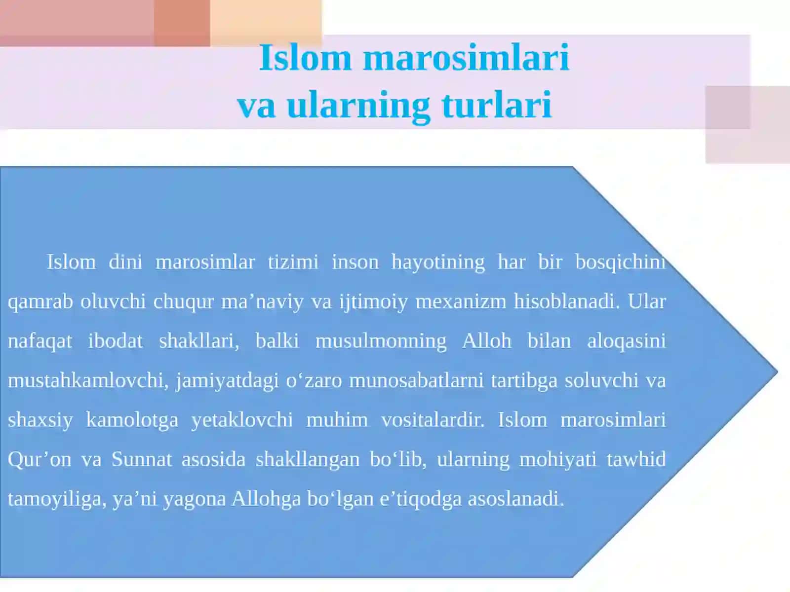 Islom marosimlari va ularning turlari 4