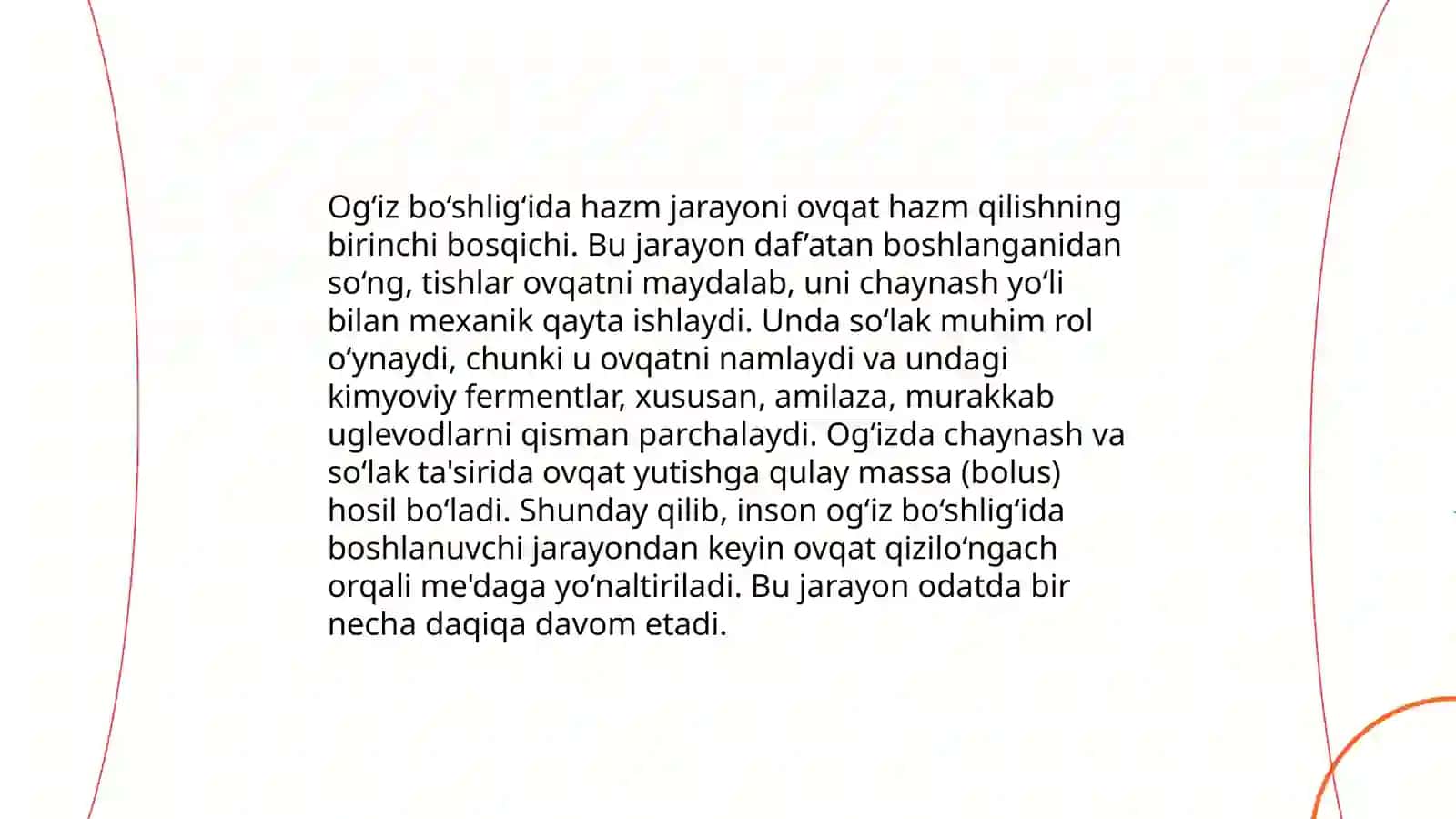 Ovqat hazm qilish tizimi (OHT) 4