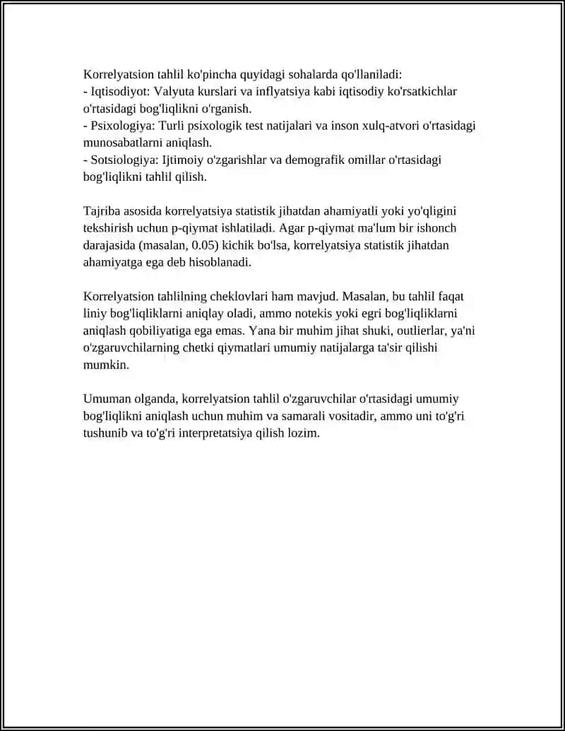 Korrelyatsion tahlil 4