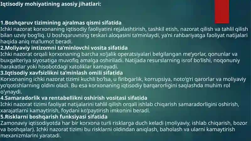 Ichkinazorattizimini o'rganish 4