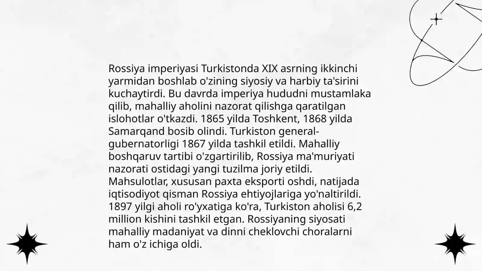 Turkiston Rossiya imperiyasi mustamlakachiligi davrida 4
