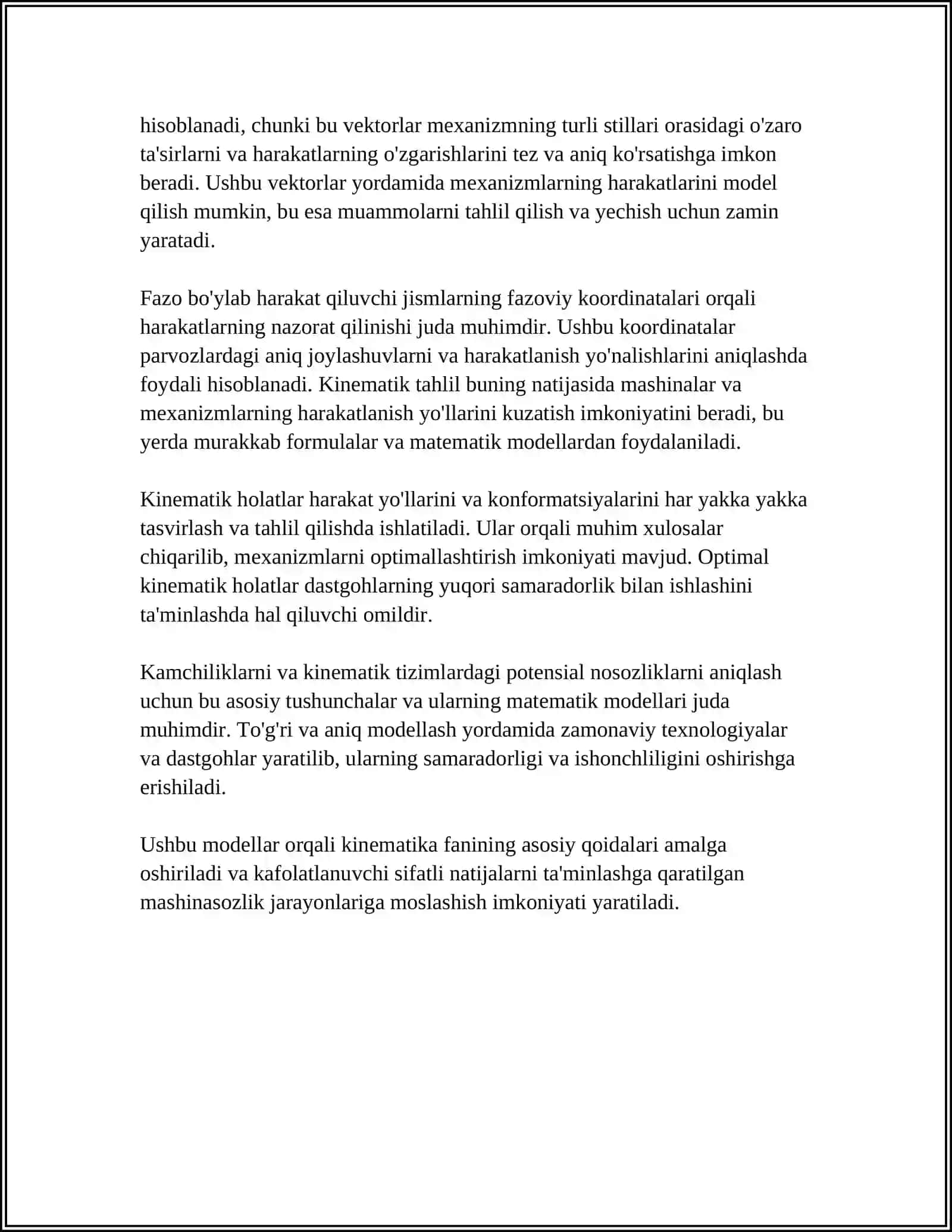 Mavzu: 1B140 MODELLI DATSGOH KINEMATIKASI 4