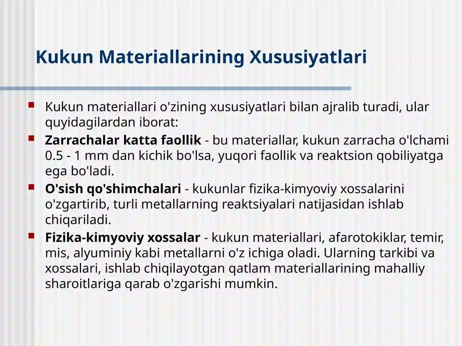 Kukun g'ovak materiallar 4