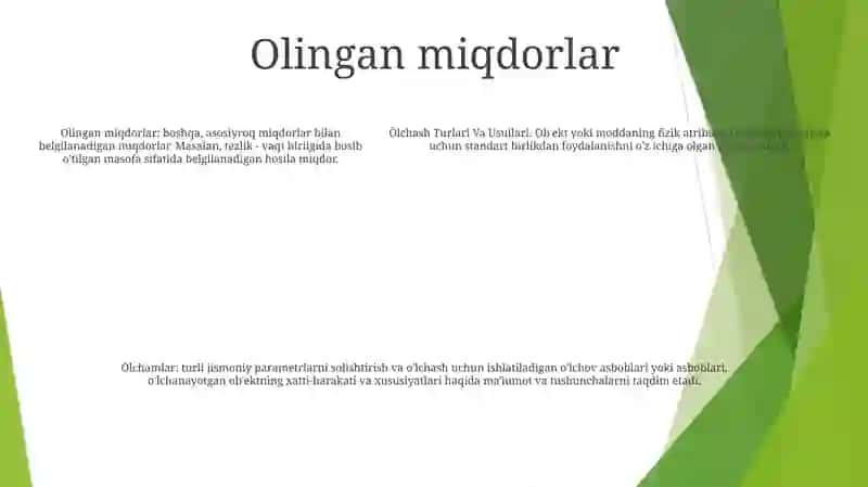 Ólchash Turlari Va Usullari 4