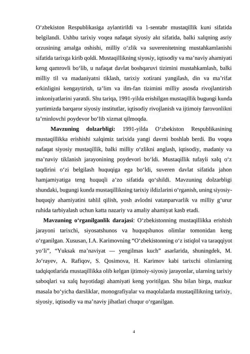 1991-yilda O‘zbekiston Respublikasining mustaqillikka erishishi 4