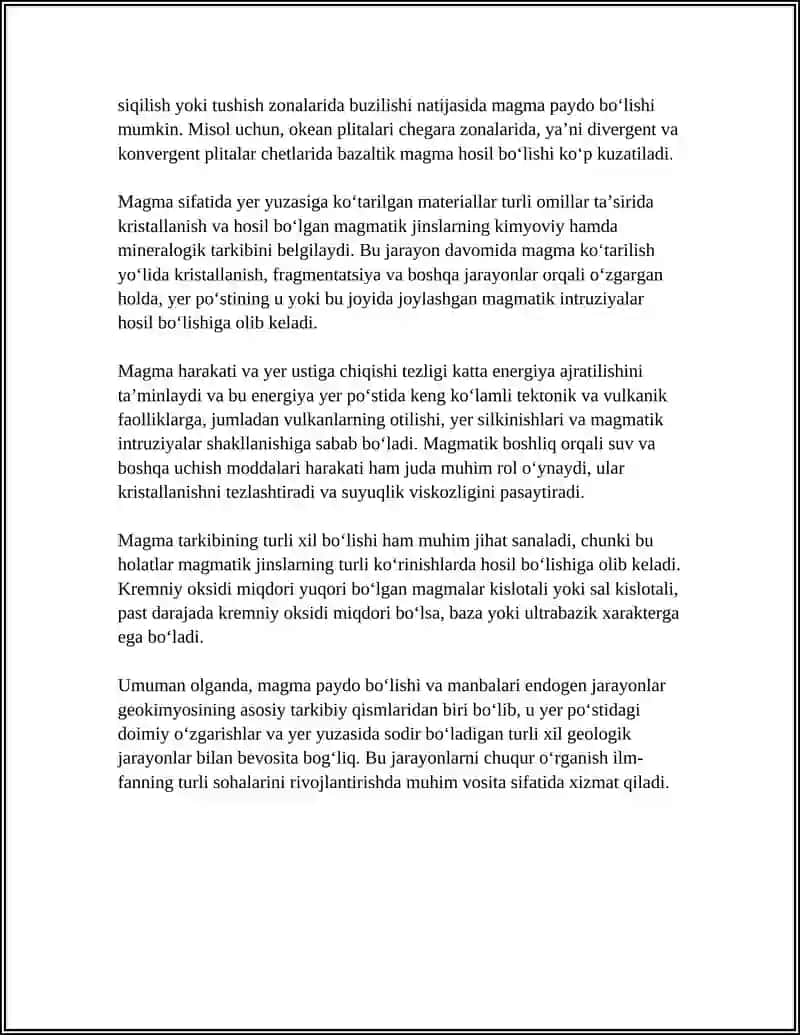 ENDOGEN JARAYONLAR GEOKIMYOSI 4