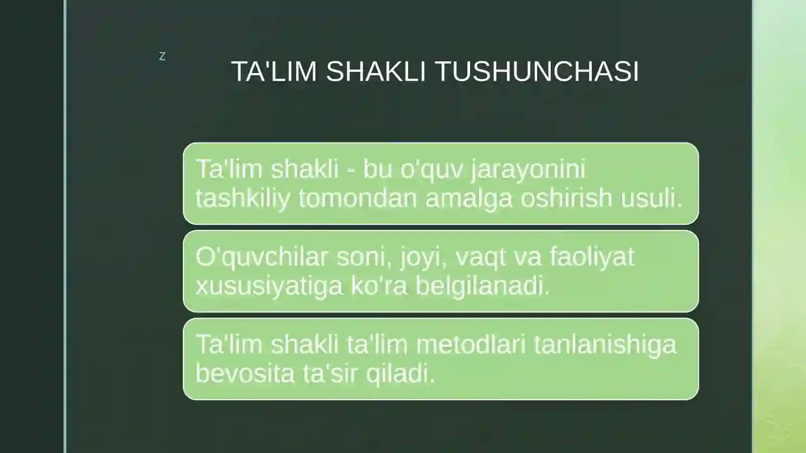 Taʻlim shakllari va metodlarining  amaliyotda qoʻllanilishi 4