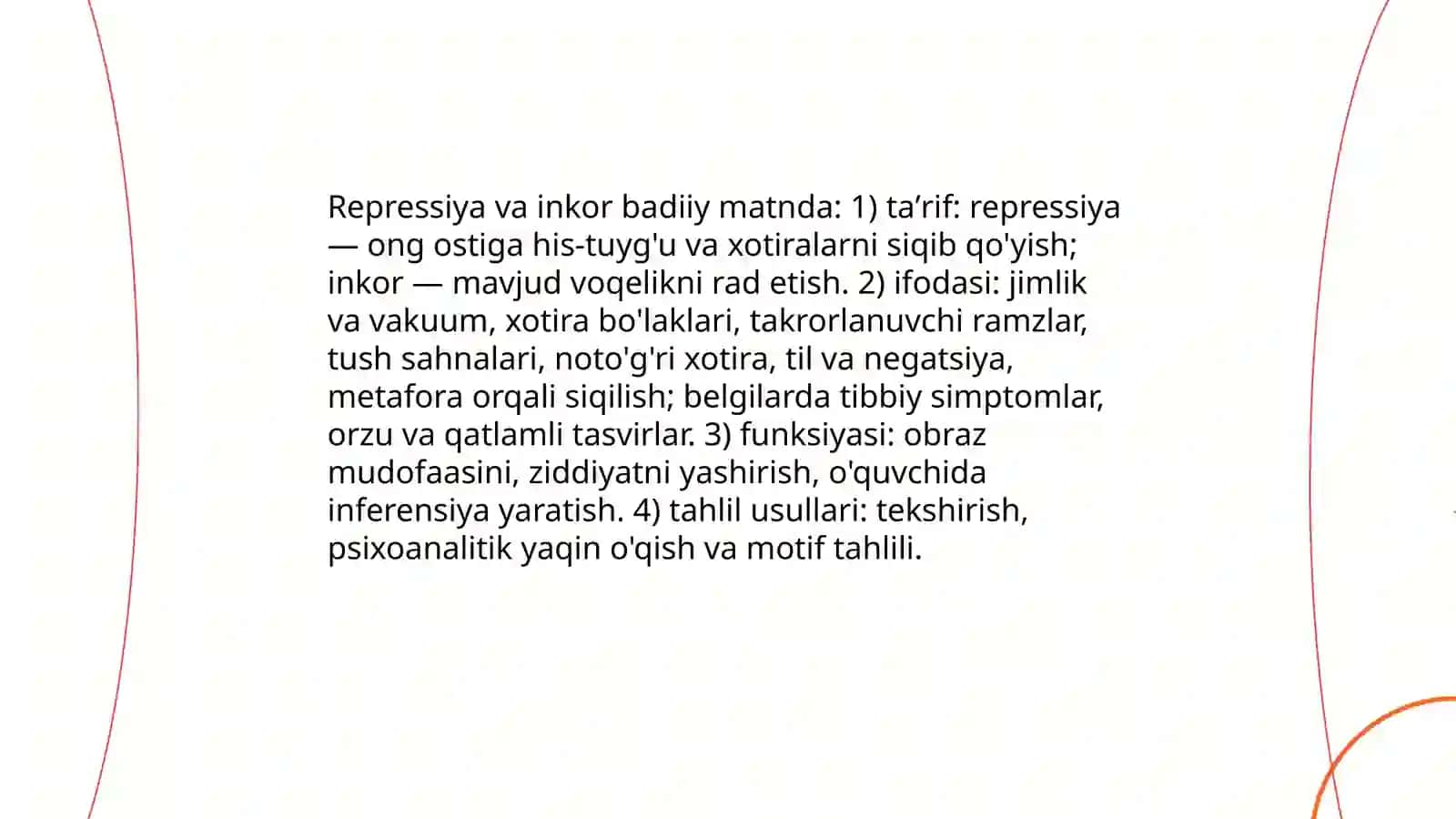 Badiiy asarning ruhiy (psixoanaliz) tahlili 4