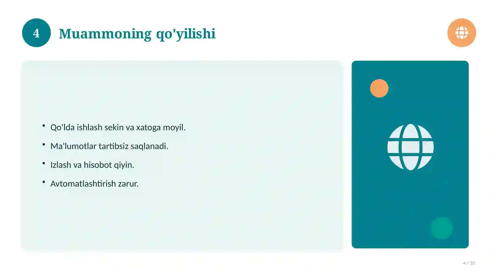 Obyektga yo'naltirilgan dasturlash: nazariy asoslari, integratsion yondashuvda (Slayd-taqdimot) 4